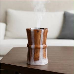 Brûleur à Bakhoor en Résine et Bois de Haute Qualité, Porte-Encens Artistique Fait Main, Personnalisable, Luxe, Intérieurs Traditionnels - Product Image 5
