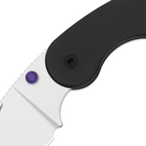 Navajas Plegables Profesionales con Hoja Compacta de Acero Inoxidable, Mango con Textura Negra y Orificio para Cordón, para Camping - Product Image 4