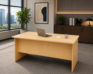 Escritorio Ejecutivo de Madera Moderno, Duradero, Ajustable y Minimalista, Mueble de Oficina Independiente para Uso en Oficina en Casa - Product Image 1