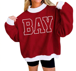 Wholesale Manufacture Women Oversized Two Tone Color Mock Neck <b>Drop</b>-Shoulder Front Logo Eco Friendly Soft Comfortable Winter - Product Image 1