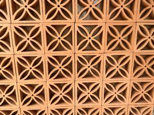 Firebrick Sintered Hot Selling Vietnam Customized Lemon Flower Screen Outdoor Handmade Clay Hollow Angle <b>Bricks</b> TUILDONAI - Product Image 2