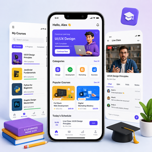 Desarrollo de Aplicaciones Móviles de Educación Electrónica Moderna con Exámenes Virtuales y Transmisión en Vivo - Product Image 5