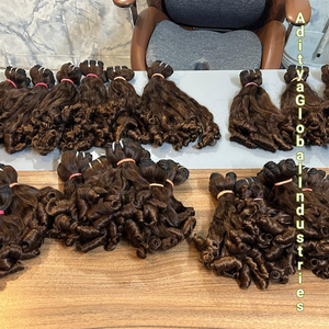 Extensions de cheveux bouclés rebondissants à double trame, cuticules alignées, épaisses et volumineuses de la racine aux pointes, cheveux naturels d'un seul donneur - Product Image 3