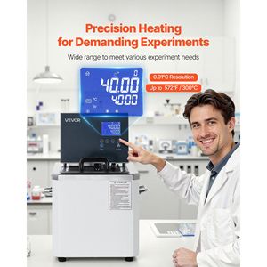 Bagno di Olio a Circolazione Certificato CE da 10 L per Laboratorio, a Temperatura Costante, Riscaldamento ad Alta Temperatura 300 Gradi Celsius/572 Gradi Fahrenheit - Product Image 2