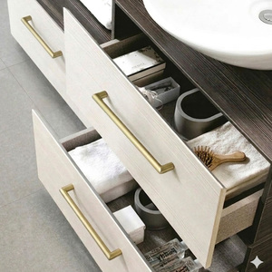 Poignées de meuble longues en alliage d'aluminium, style moderne et minimaliste, finition or satiné, durables, pour tiroirs de cuisine et tables de chevet – Meilleures ventes - Product Image 6