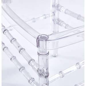 Set di 2 sedie da pranzo matrimonio con sedile in plastica elegante sedia di nozze per cerimonie e ricevimenti - Product Image 4