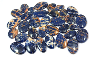 Cabujones de Sodalita Natural de Alta Calidad en Diversas Formas con Base Plana, Piedras Preciosas de Sodalita al por Mayor, Todos los Tamaños Disponibles - Product Image 5
