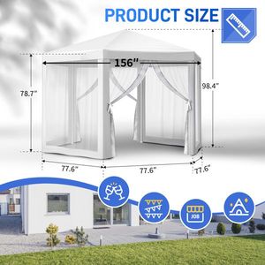 Tenda a Rete 13X13FT per Matrimoni ed Eventi Speciali - Product Image 5