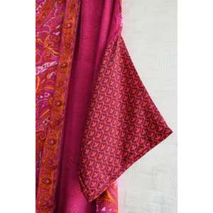 Kimono Largo de Seda Transpirable con Parches para Mujer, Talla Grande, Estilo Boho de Lujo, Ropa de Dormir, Bata Suave hasta el Tobillo - Product Image 2