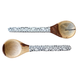 Ustensiles de dîner en bois cuillères couverts couteau fourchette cuillère couleur bois couverts ensemble avec manche triangulaire fournitures de table - Product Image 6