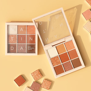 Palette de fards à paupières magiques 9 couleurs scintillantes, maquillage minéral haute pigmentation pour carnations moyennes - Product Image 2