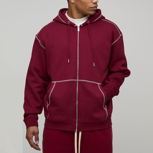 Nouvelle Arrivée Sweat-shirt à Capuche en Polaire Marron pour Homme Coupe Classique Couleur Unie avec Poche Design Casual Vêtement d'Automne 100% Coton - Product Image 1