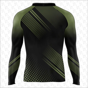 Custom logo Sublimation Long Sleeve Unisex Jiu Jitsu Martial Arts Breathable Rash Guards Quick Dry Spandex/Polyester Custom - Product Image 3