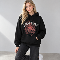 Sweat-shirt à capuche unisexe personnalisé avec logo, imprimé 3D en mousse perlée, coupe oversize, style streetwear printemps, vente en gros