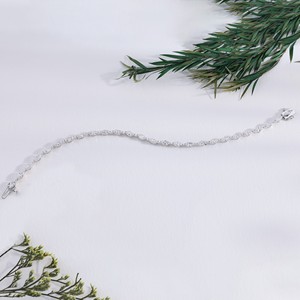 Pulsera de tenis de oro blanco de 14K con diamantes talla marquesa, pulseras de eslabones de diamantes brillantes para mujer elegante, joyería con diamantes cultivados. - Product Image 4