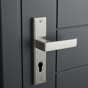 High Quality Brass <b>Door</b> <b>Handle</b> with Back Plate, Modern Lever Design, Durable Heavy Duty <b>Handle</b> for Home, Office & Hotel <b>Doors</b> - Product Image 3