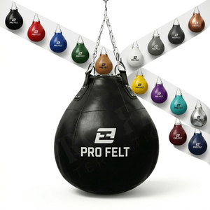 Saco de Boxeo de Cuero Premium en Forma de Lágrima, Saco de Boxeo Colgante Resistente, Diseño Personalizado, para Gimnasio, MMA, Muay Thai, Deportes de Combate - Product Image 1