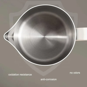 Meilleure Vente : Pichet Conique en Acier Inoxydable 350ml pour Mousse de Lait, Café, Cappuccino, Latte Art – Usage Domestique, Portable et Écologique - Product Image 5