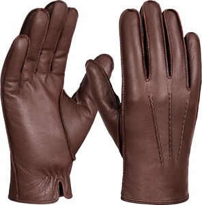 Punchin Sports <b>Warm</b> Cold Protection Slim Fit Leather Winter Touchscreen Anti Slip Grip Smooth Grain General Safety <b>Gloves</b> - Product Image 2