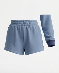 Shorts décontractés pour femmes ASPINO INTERNATIONAL en coton biologique respirant, taille élastique brodée, taille mi-haute, personnalisables - Product Image 6