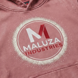 Sweat à capuche d'hiver en coton 100% enduit d'onyx de luxe, MALUZA Industries, style streetwear empilé, mode urbaine, noir, Drop - Product Image 5