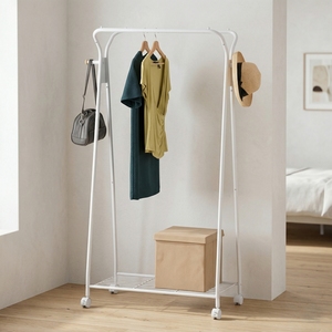 Meubles de chambre à coucher en métal de qualité OEM Shopee support de vêtements pour enfants à un niveau organisateur de stockage Taiwan pour garde-robe - Product Image 1