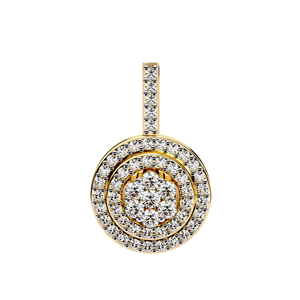 จี้เพชรทรงกลมแบบมินิมอล ทองคำแท้ 14K ประดับเพชรแล็บ สำหรับผู้หญิง ของขวัญสำหรับงานปาร์ตี้ - Product Image 2