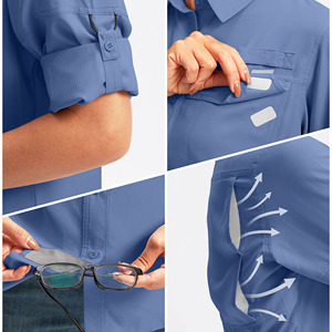 Camisas de Pesca para Mujer, de Poliéster y Spandex, Ajuste Relajado, Producto de Alta Demanda, Precio Económico al por Mayor - Product Image 5