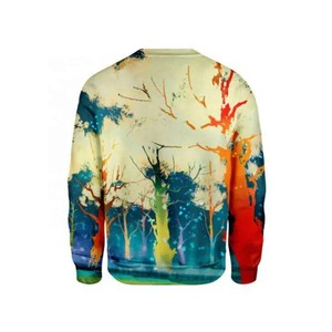 Sweat-shirt à col rond pour homme, imprimé géométrique, coupe classique, décontracté, tricoté, 100% polyester, impression par sublimation - Product Image 3