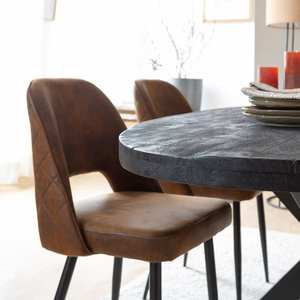 Table à manger ovale en bois de manguier Vandana Nimbus Altis - Product Image 3