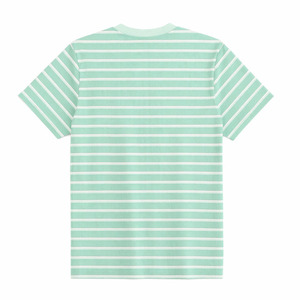 Camiseta de Lona para Hombre con Bloques de Color y Tie-Dye, Manga Corta, Cuello Redondo, Ajuste Delgado, Algodón Casual, Blanco, Rojo, Gris, Ribete en Contraste, Logotipo Frontal - Product Image 3