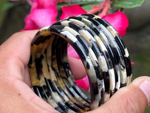 Premium Horn <b>Bangles</b> Handmade Ethnic Fashion Unisex <b>Bangle</b> <b>Set</b> Gift Unique Natural Color Jewelry - Product Image 5