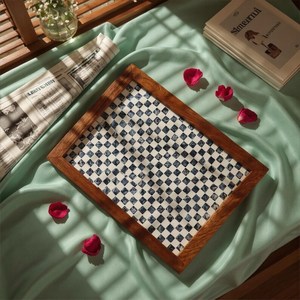 Luxury Natural Handmade Bone Inlay Serving Tray with <b>Mosaic</b> Pattern Decorative Coffee Table Organizer for Hotel Decor Or Gift - Product Image 4