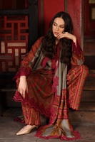 Dernières créations de salwar kameez pour femmes, vêtements d'hiver pour dames, robe en lin de très haute qualité, brodée et imprimée.