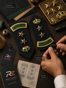 Epaulettes Ceremoniales de Alta Calidad, Hechos a Mano, de Lona, para Coser, en Oferta, Sunjotra Industries - Product Image 2
