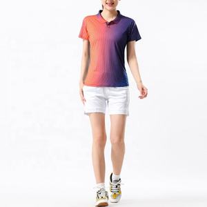 Schnelltrocknende Unisex-Tennishemden für Damen Digitaldruck Sublimation Spandex/Polyester 160g Erwachsene Maßgeschneiderte Sportuniformen - Product Image 4