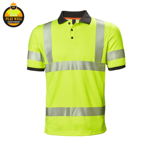 Camisetas Polo de Manga Corta de Alta Visibilidad Reflectantes, Camisetas de Trabajo Amarillas para Hombre, Camisetas Reflectantes para Trabajo de Construcción - Product Image 2