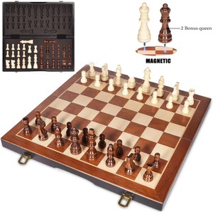 Échiquier Rectangulaire Rustique Poli Écologique ILAHI 100% Fait Main en Bois Pur Style Animalier/Amoureux Taille Personnalisée - Product Image 1