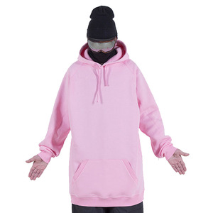 Sweat-shirt rose uni personnalisé surdimensionné à capuche longue en molleton de coton épais pour homme – Collection Hiver Streetwear - Product Image 1