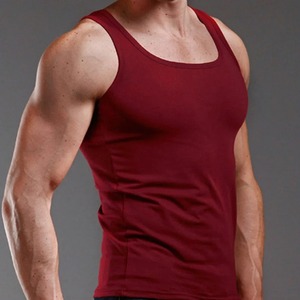 เสื้อกล้ามออกกำลังกายผู้ชายรุ่นใหม่ขายส่ง IM-00876 ระบายอากาศได้ดี คุณภาพสูง ผลิตจากผ้าฝ้าย 100% รับผลิตแบบ OEM - Product Image 1