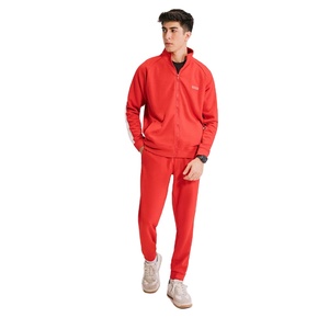 Survêtements de sport personnalisés pour hommes Veste et pantalon à fermeture éclair de haute qualité Ensemble de survêtements 2 pièces Survêtements à rayures pour hommes - Product Image 1