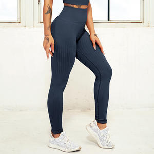 Leggings de yoga taille mi-haute pour femme 2026 en tissu satiné imprimé léopard, respirants, avec poches et logo personnalisé, pour la gym - Product Image 6