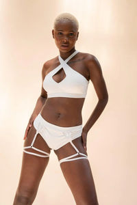 Vêtements de pole dance pour femmes 2026, directement de l'usine, haut col montant, tissu léger, respirant et extensible, fabrication OEM, hauts de pole dance pour femmes - Product Image 4