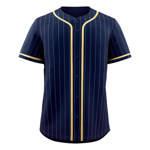 <b>Light</b> Blue Striped Baseball Jersey With Pink Trim Short Sleeve Unisex Breathable Sportswear Uniform Adult Size Regular Fit - Product Image 2