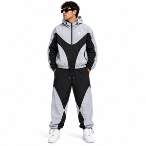 Veste coupe-vent réversible sportive pour homme, coupe ample, en nylon teint en pièce, éco-responsable, grandes tailles, avec logo uni - Product Image 1