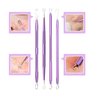 Stainless Steel 10 Pcs <b>Blackheads</b> Remover Comedone <b>Extractor</b> Tools set - Product Image 4