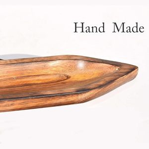 Porta Incienso de Madera Natural en Forma de Barco con Recolector de Ceniza, Soporte de Agarbatti de Madera Hecho a Mano para Meditación en el Hogar - Product Image 4