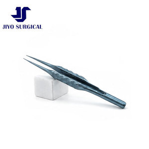 Jiyo Surgical Co. Pince à suture D&K Bonn en titane de qualité médicale, 3 3/8 po, droite, pour ophtalmologie, 0,12 mm, 1x2 dents, 6,0 mm - Product Image 2