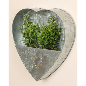 Jardinière murale créative en métal, panier suspendu d'intérieur, pot de fleurs en forme de cœur pour herbes, jardin, balcon, plantes d'intérieur et d'extérieur, succulentes suspendues - Product Image 1