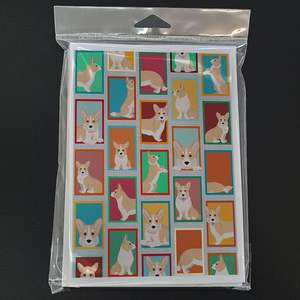 Lunatique A7 taille 5x7 cartes vierges paquet de 8 avec enveloppes mettant en vedette Fawn Cardigan Corgi Images de voeux - Product Image 3